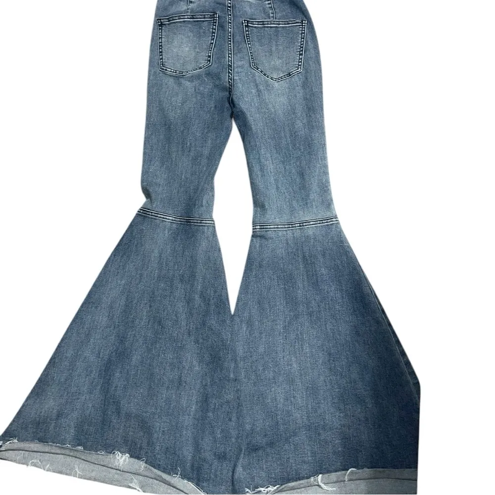 Women's Flared wide bell Blue Jeans, retro style now trending!! - Image 4
