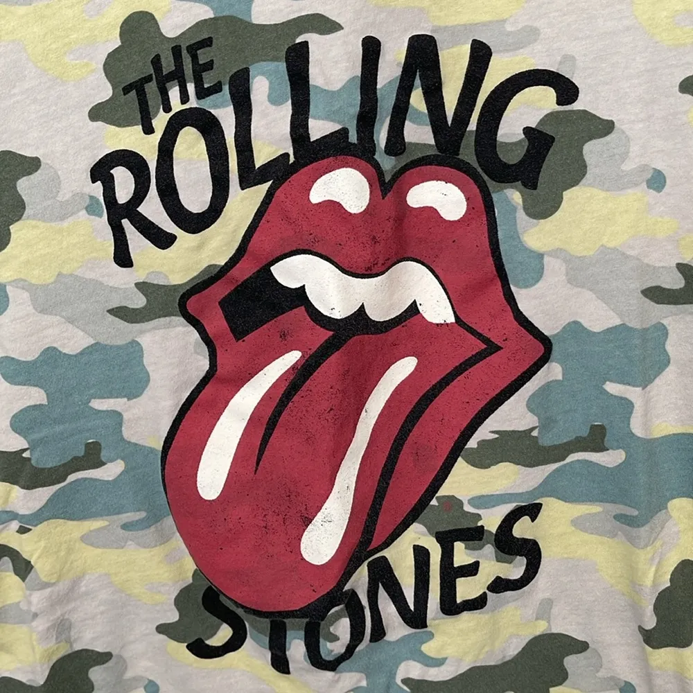 The Rolling Stones pull&bear camouflage camo band tee M - Image 2