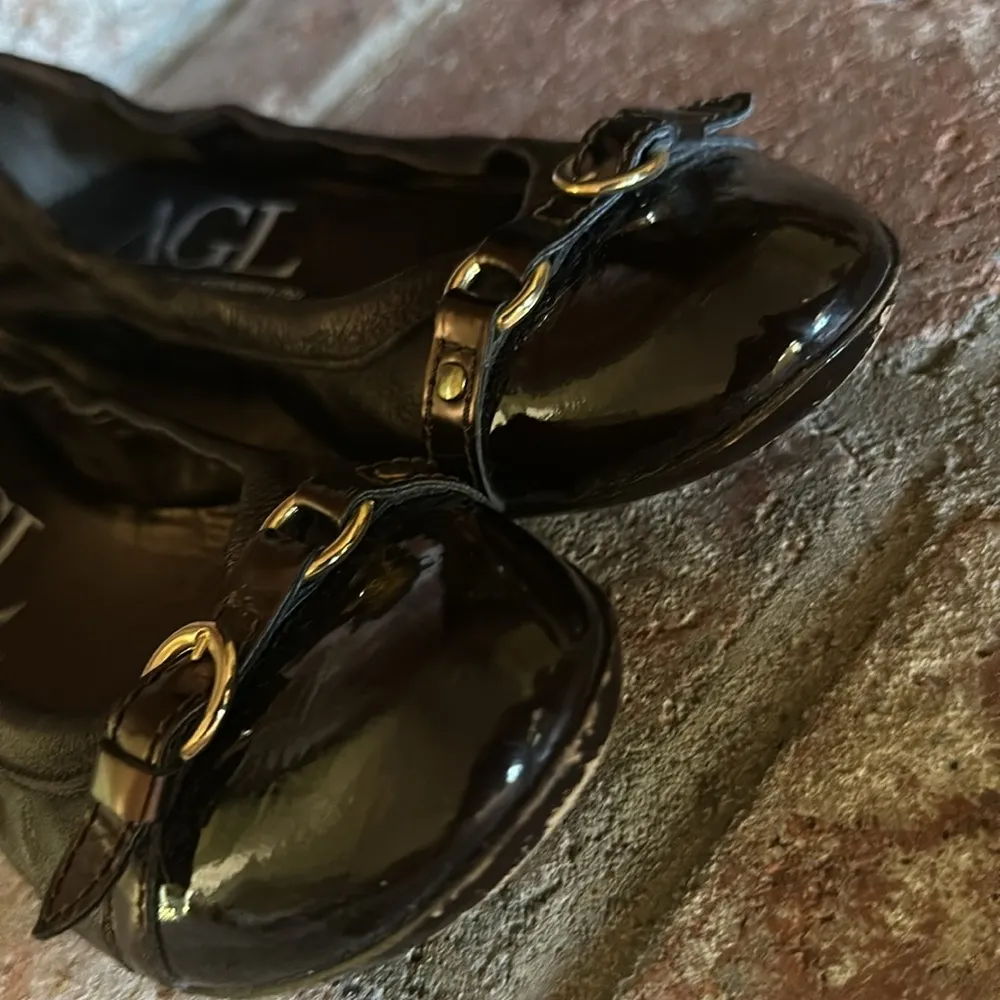 AGL ballet flats patent toe and brass buckle Brown Size 6.5 - Image 2