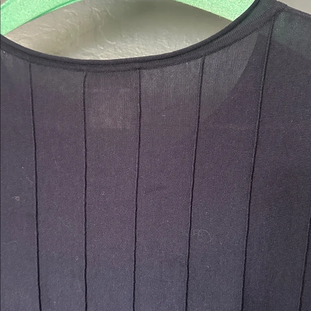 Marina Rinaldi Navy Short Sleeve Tee Black Size L - Image 4