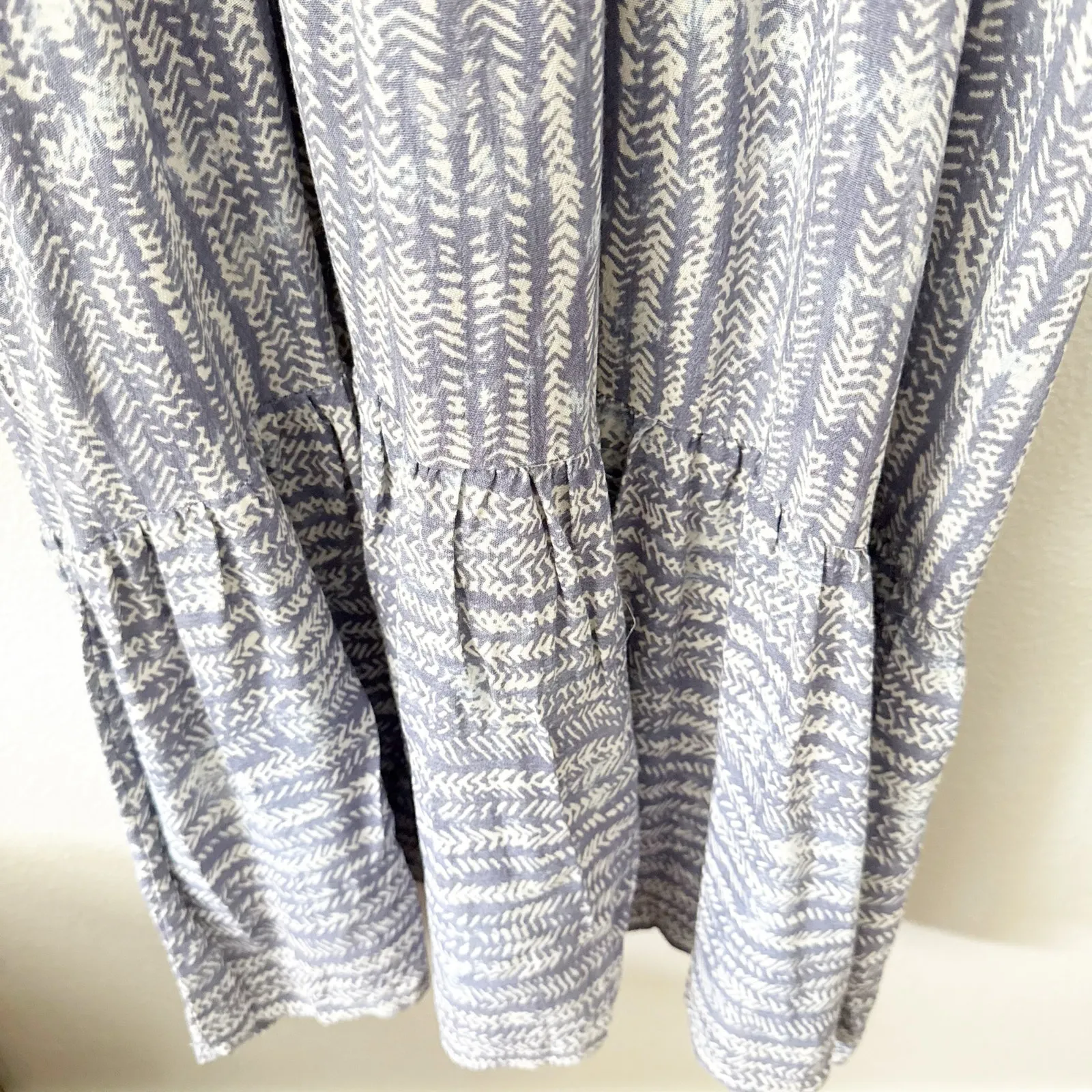 TAYLOR GRACE | Periwinkle Lavender Maxi Ruffle Dress High Neck Cream | Large Purple - Image 6