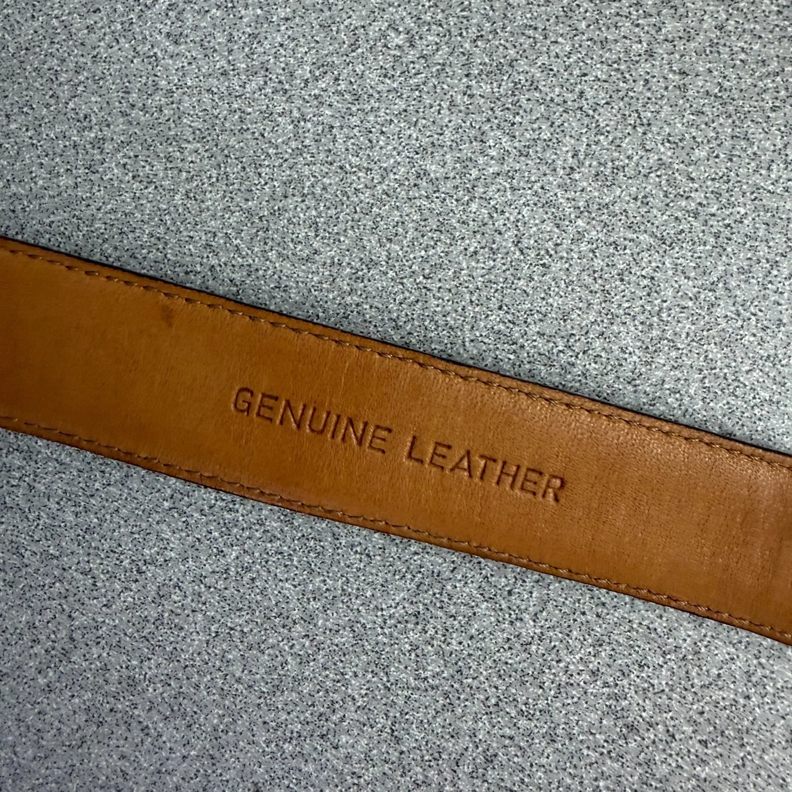 Ralph Lauren Collection Leather Belt Womens Medium Brown Gold Buckle Croc Emboss - Image 7