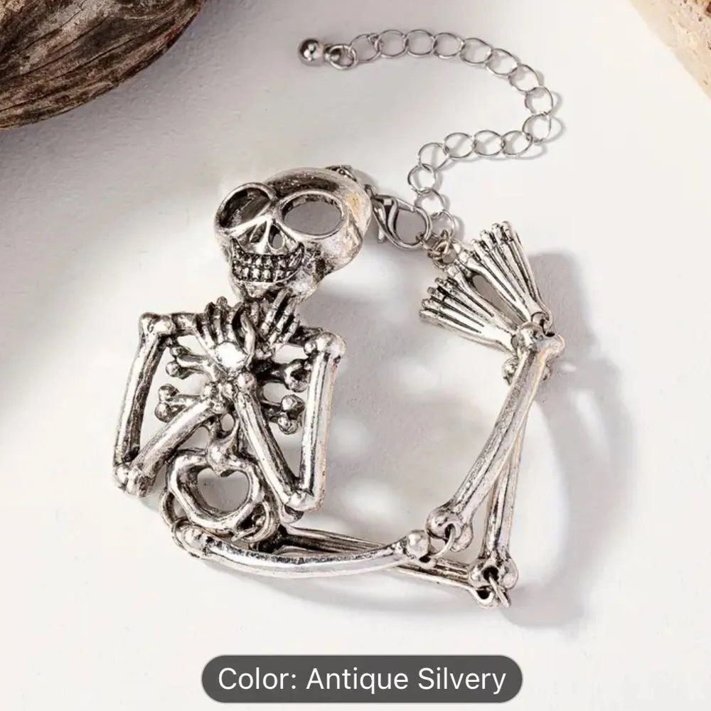 Cool antique silver color skeleton bracelet. New Silver - Image 4