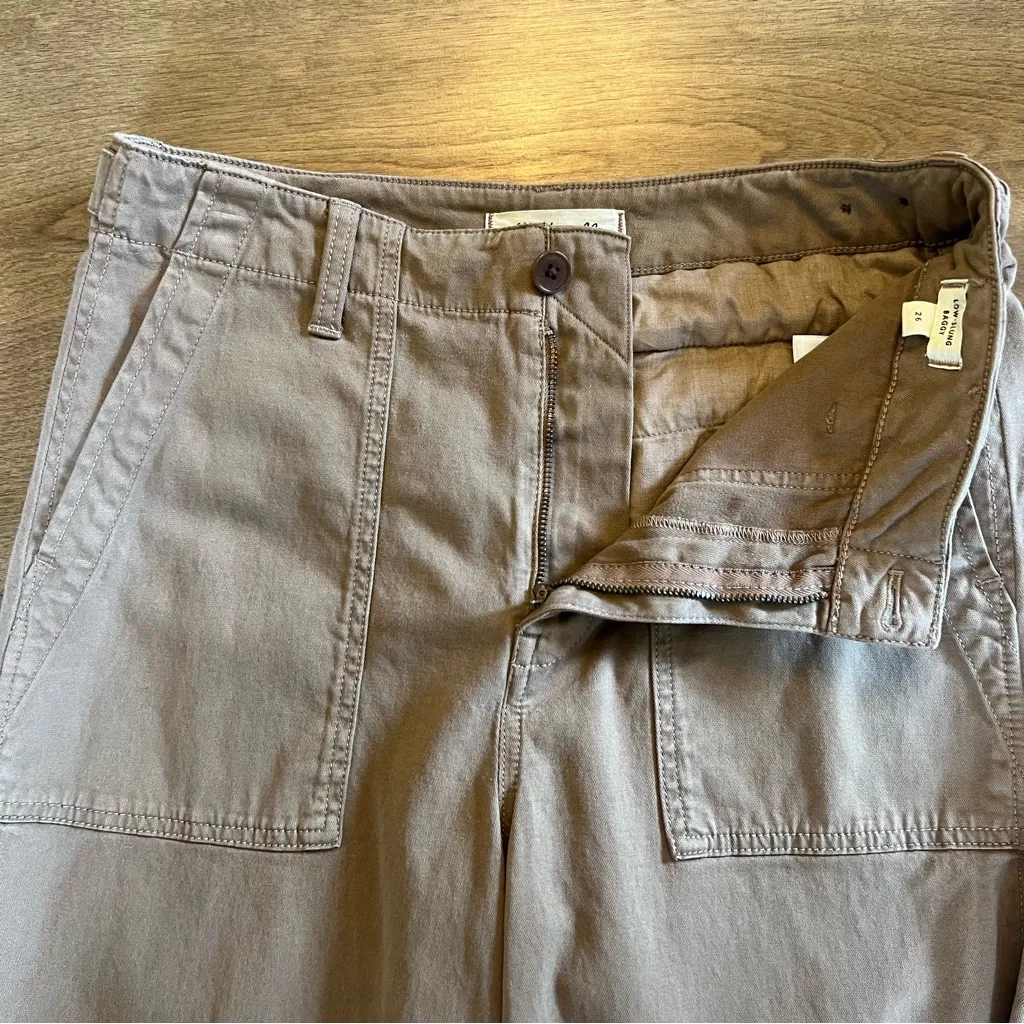 Madewell Low-Slung Baggy Utility Pants in Faded Birch Brown Size 26 - Image 10