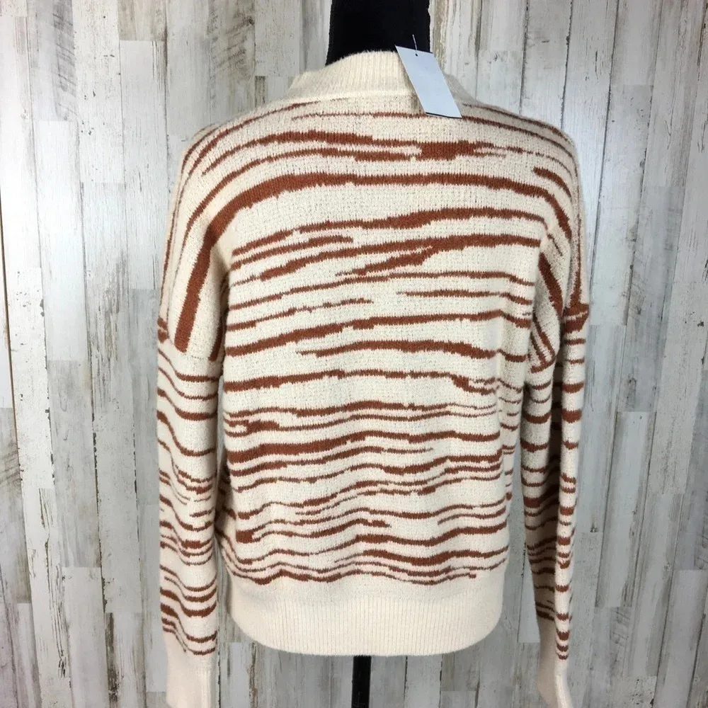 4Sienna Rebecca Zebra Print Sweater Top Brown Tan - Image 8