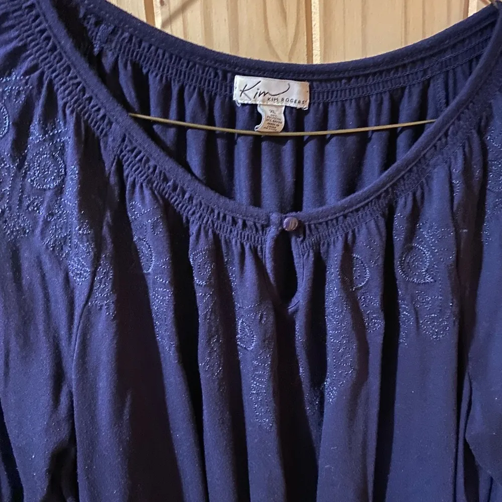 Women's Navy Blue Top - Image 2
