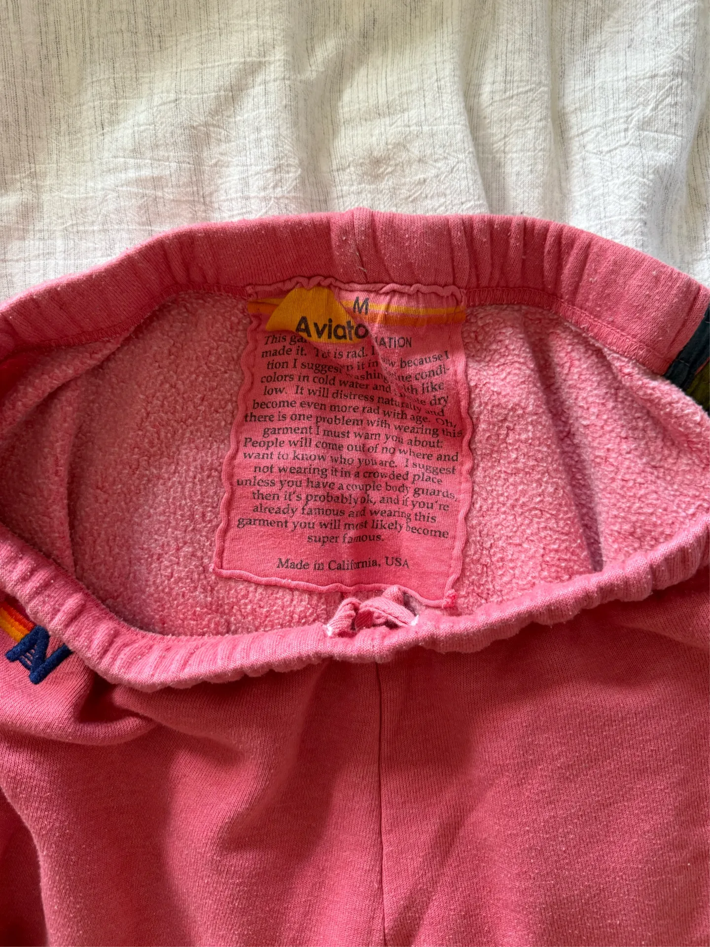 Pink Aviator Nation Sweatpants Stripe - Image 3