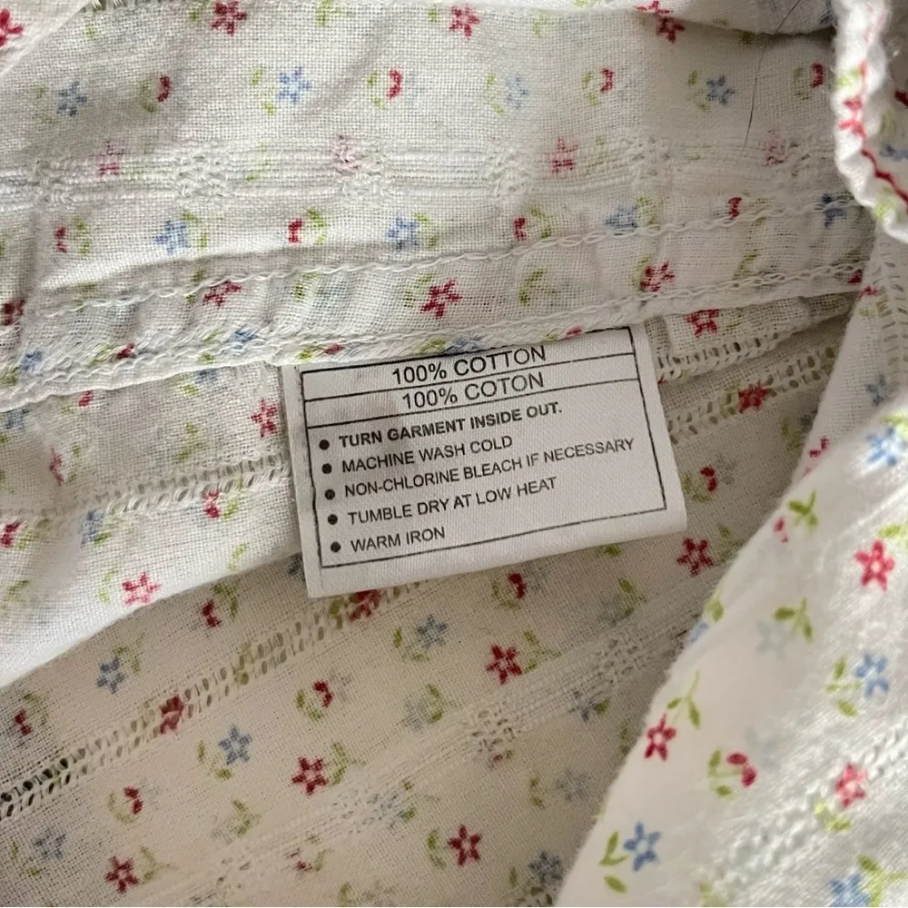 ARIAT Star Floral Print Shirt Snaps. Red Stitching Western Yoke Womens Size XXL - Image 7