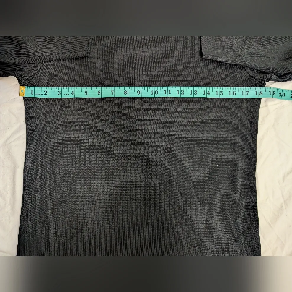 Vintage French Rags Knit Rayon Dress W2 Black Size 2 - Image 3