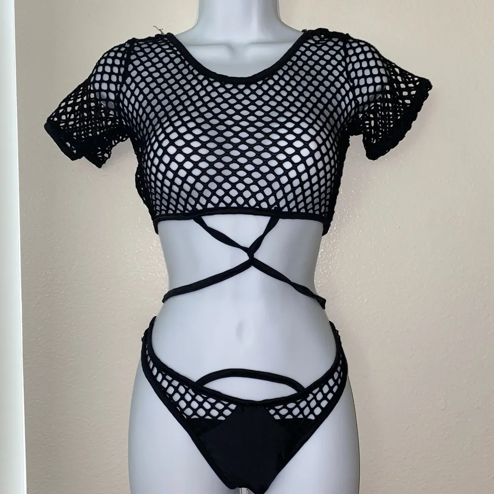 Mesh 2 piece set Black Size L - Image 3