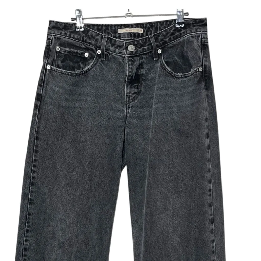Levi’s Low Loose Jeans Tech Storm Black Wash Women’s Size 30 Wide Leg High Rise - Image 3