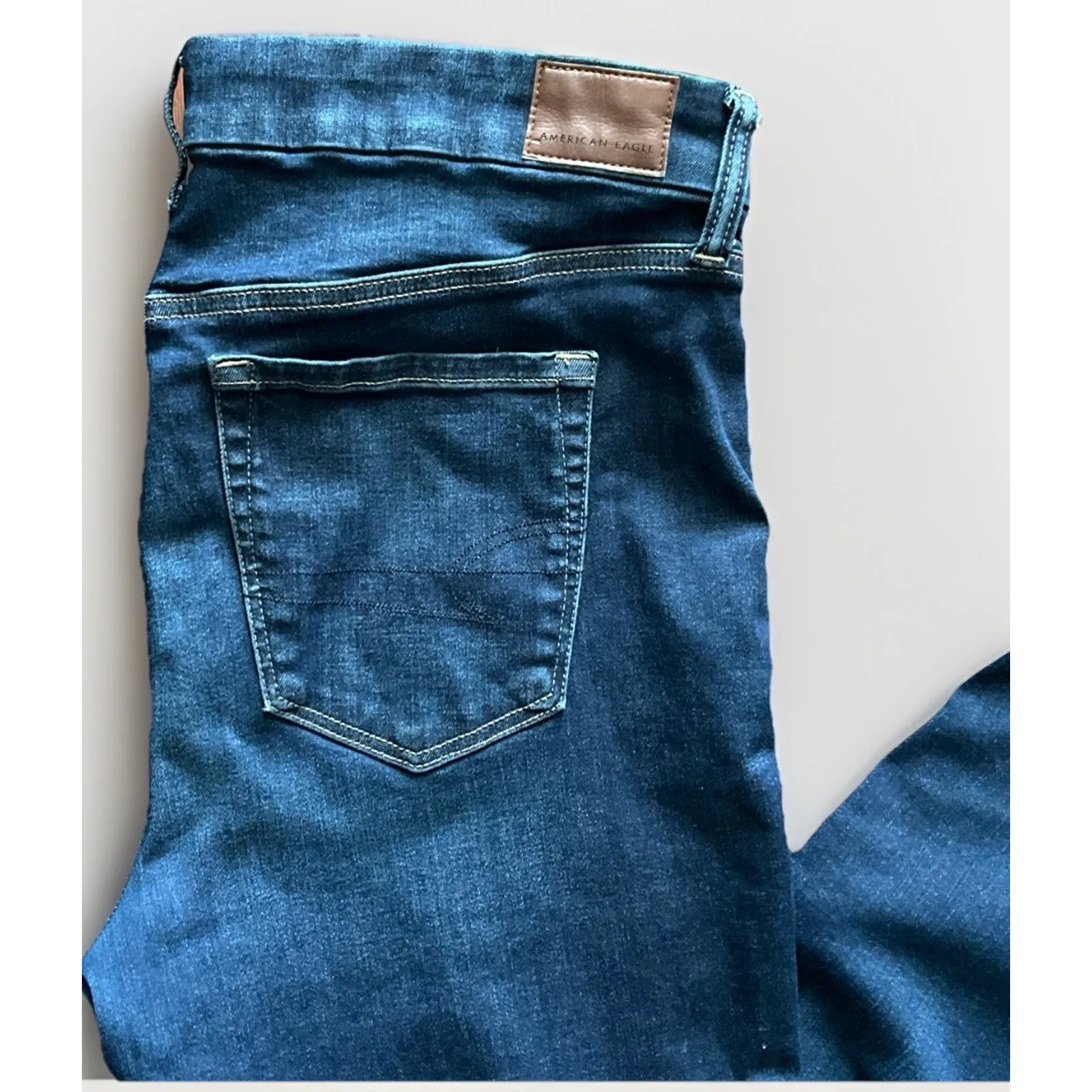 American Eagle 14L Super Hi-Rise Stretch Luxe Jeggings Denim Jeans - Image 5