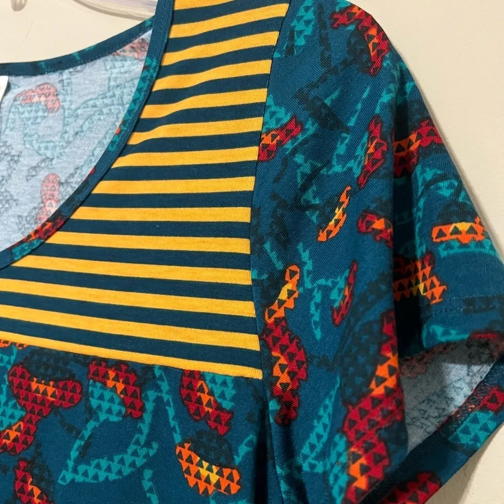LuLaRoe womens small Classic T short sleeve mixed print floral striped NWT - Image 4