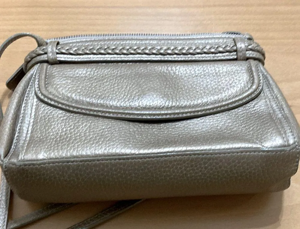 Brighton small leather gold crossbody bag - Image 8