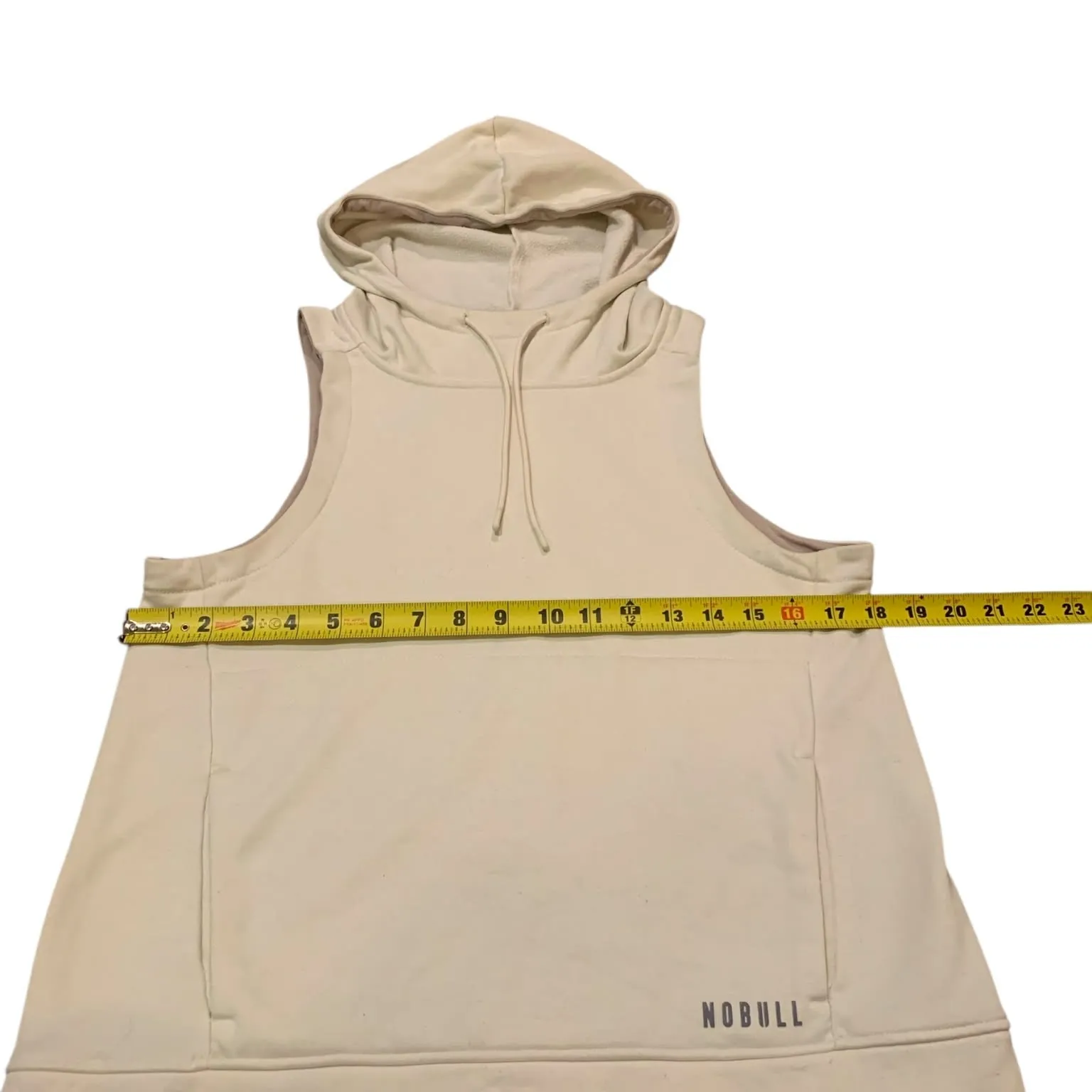 NOBULL Ivory Cream Sleeveless Hoodie Gym Training Vest Crossfit Yoga - Image 6