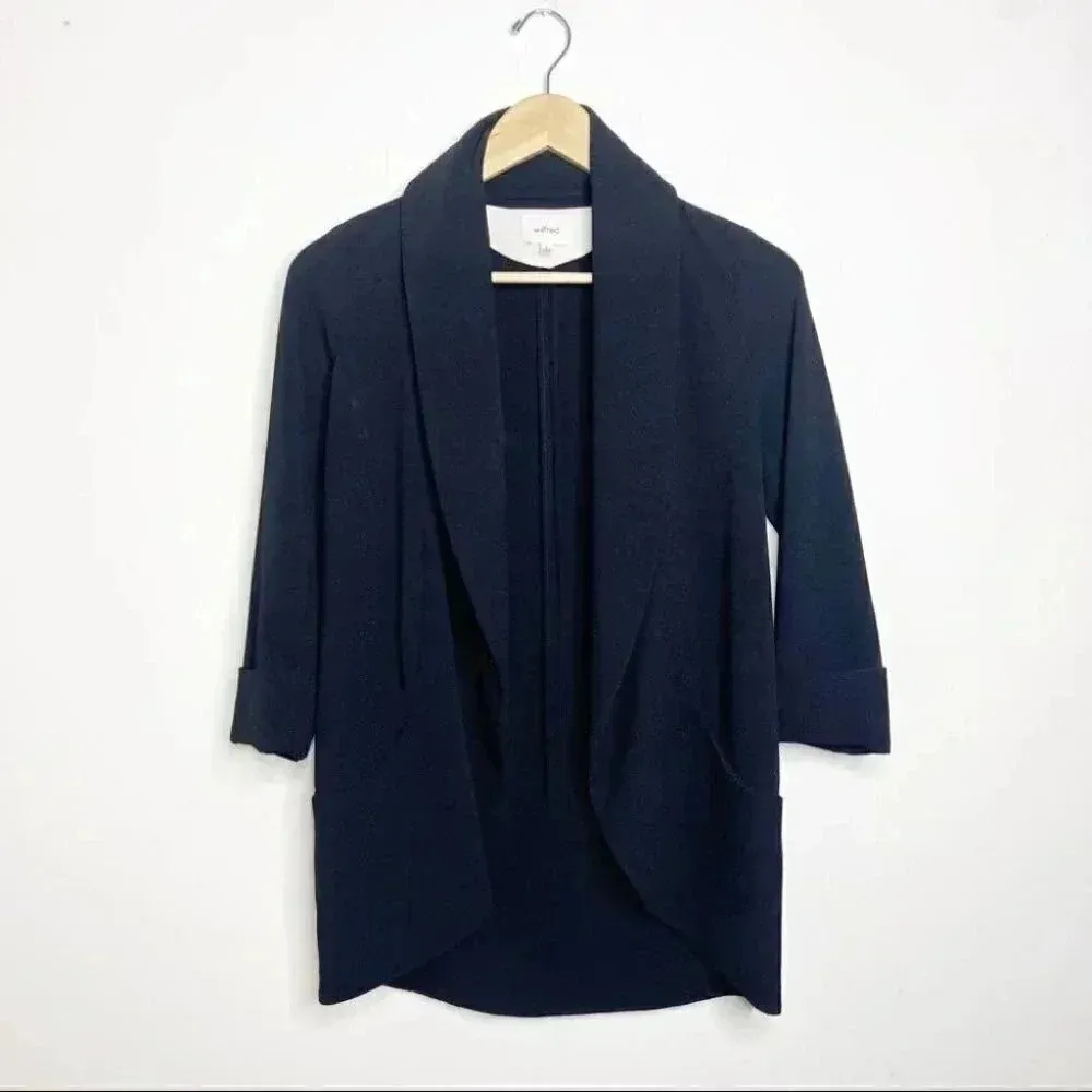 Wilfred Unstructured Cardigan Chevaliar Black Blazer Jacket Size 0 - Image 4