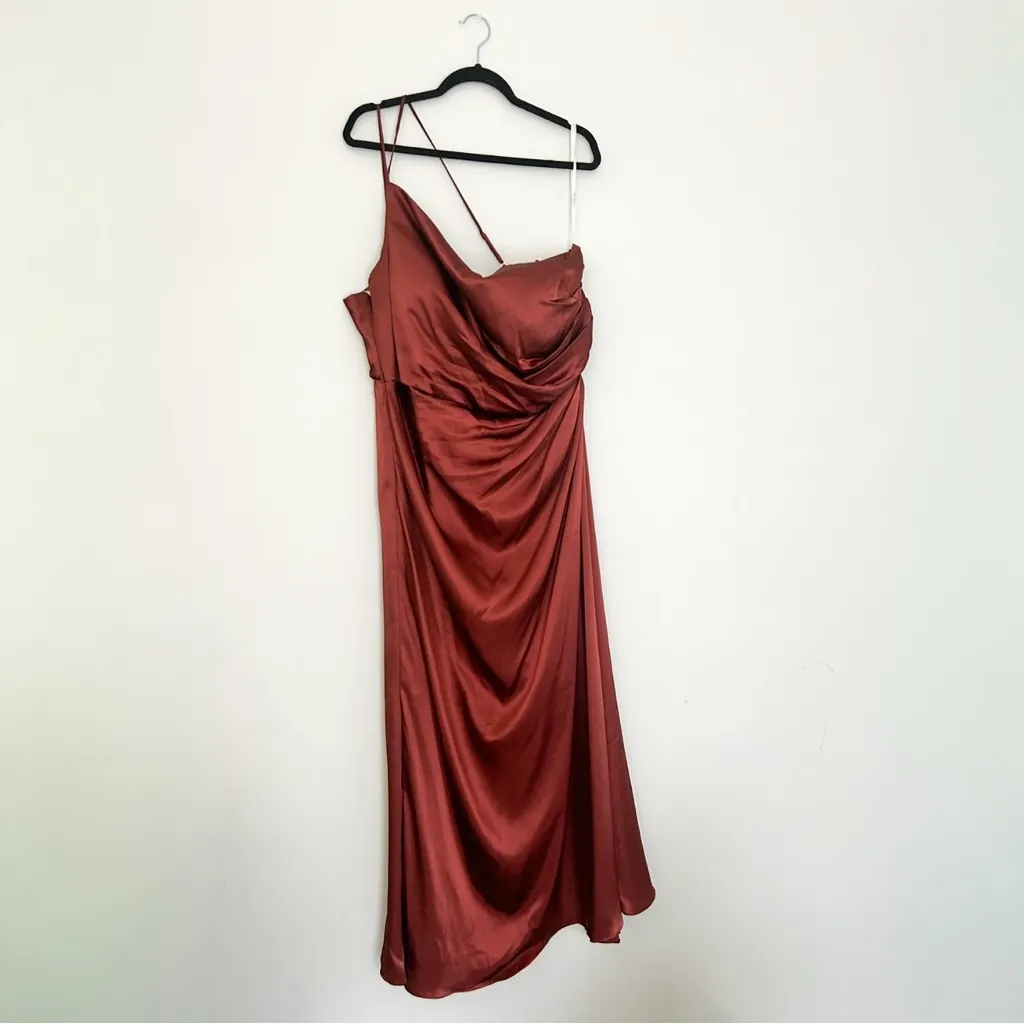 Galina Signature Dress from David’s Bridal Cinnamon Size 20 Orange - Image 3