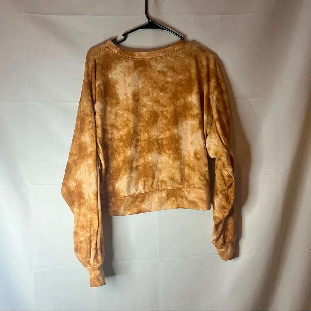 Double Zero Mustard  Tie-Dye Crop Top - Image 2