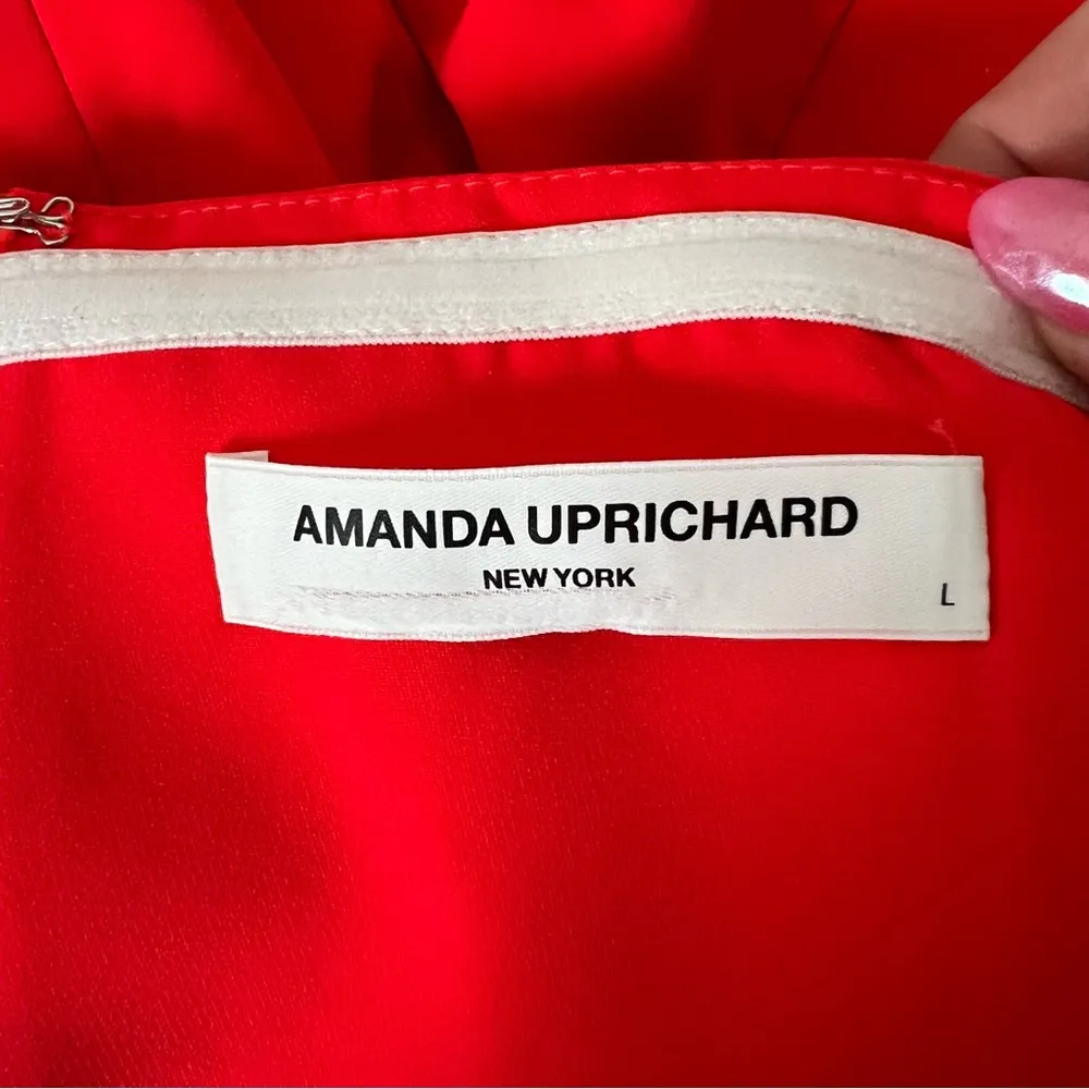 Amanda Uprichard X Revolve Strapless Puzzle Gown In Crimson Red - Image 9