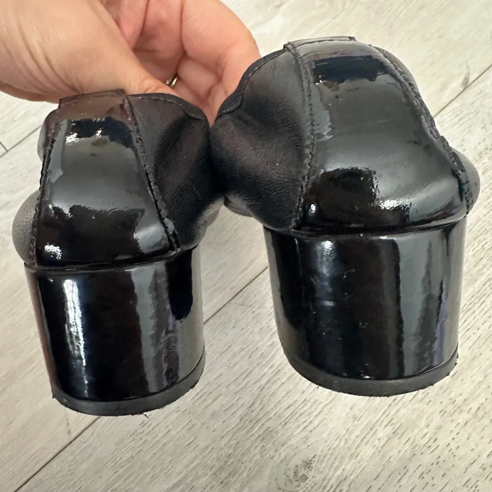 French sole shoe fs/ny fsny black patent heel size 8.5 business‎ casual - Image 4