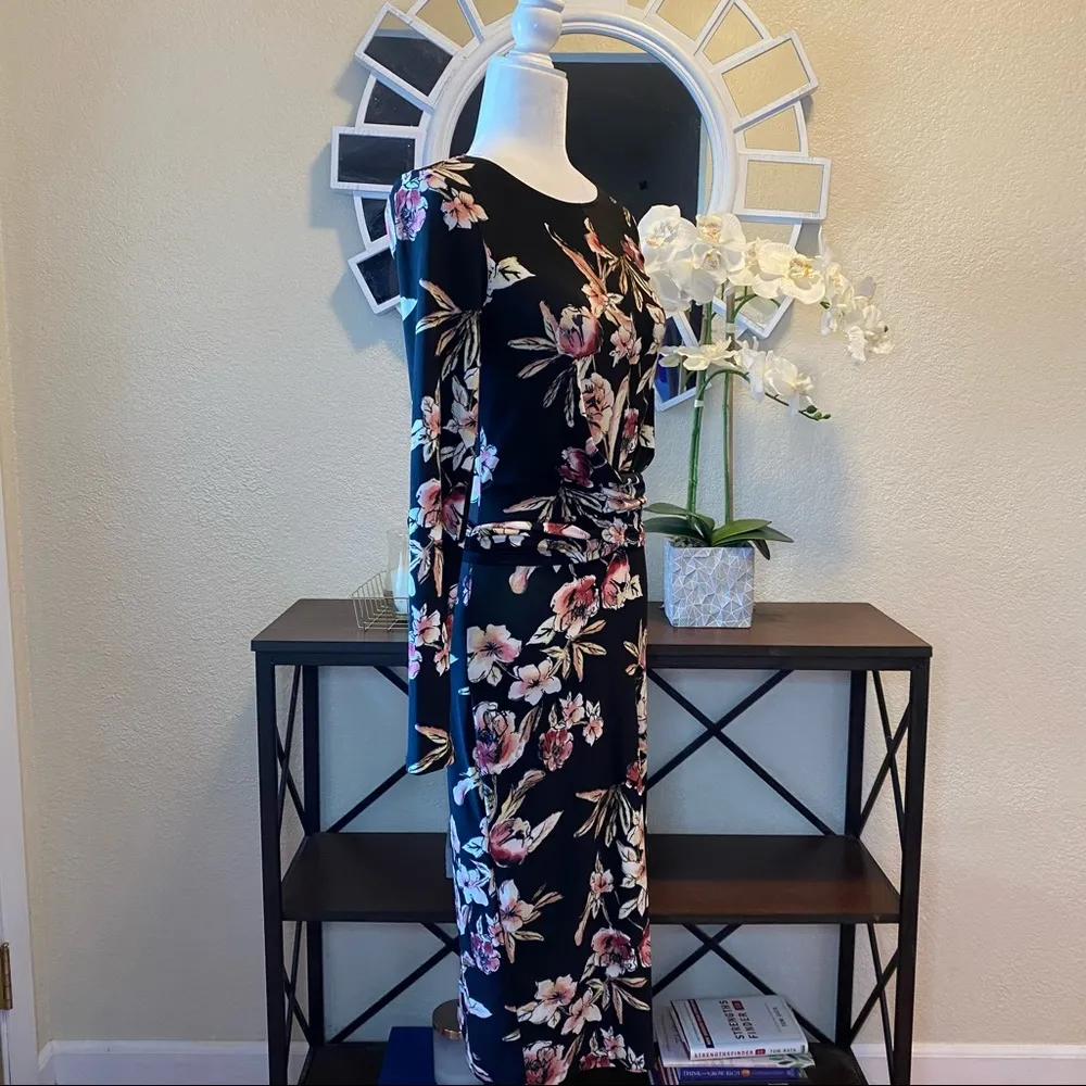 RACHEL Rachel Roy Stella Floral Midi Dress XS - Image 6