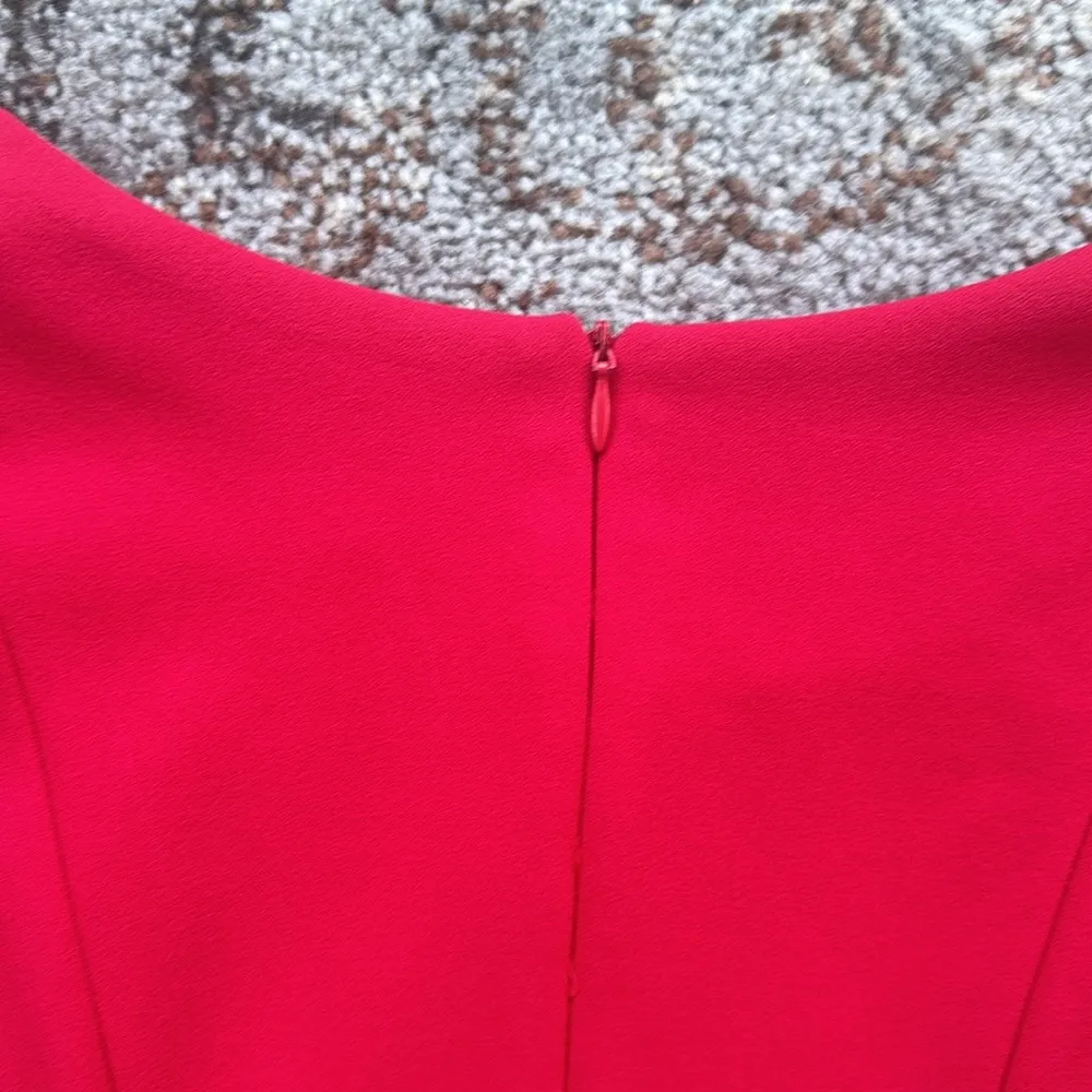 Julia Jordan Pleated Cap Sleeve Dress Red 14 - Image 5