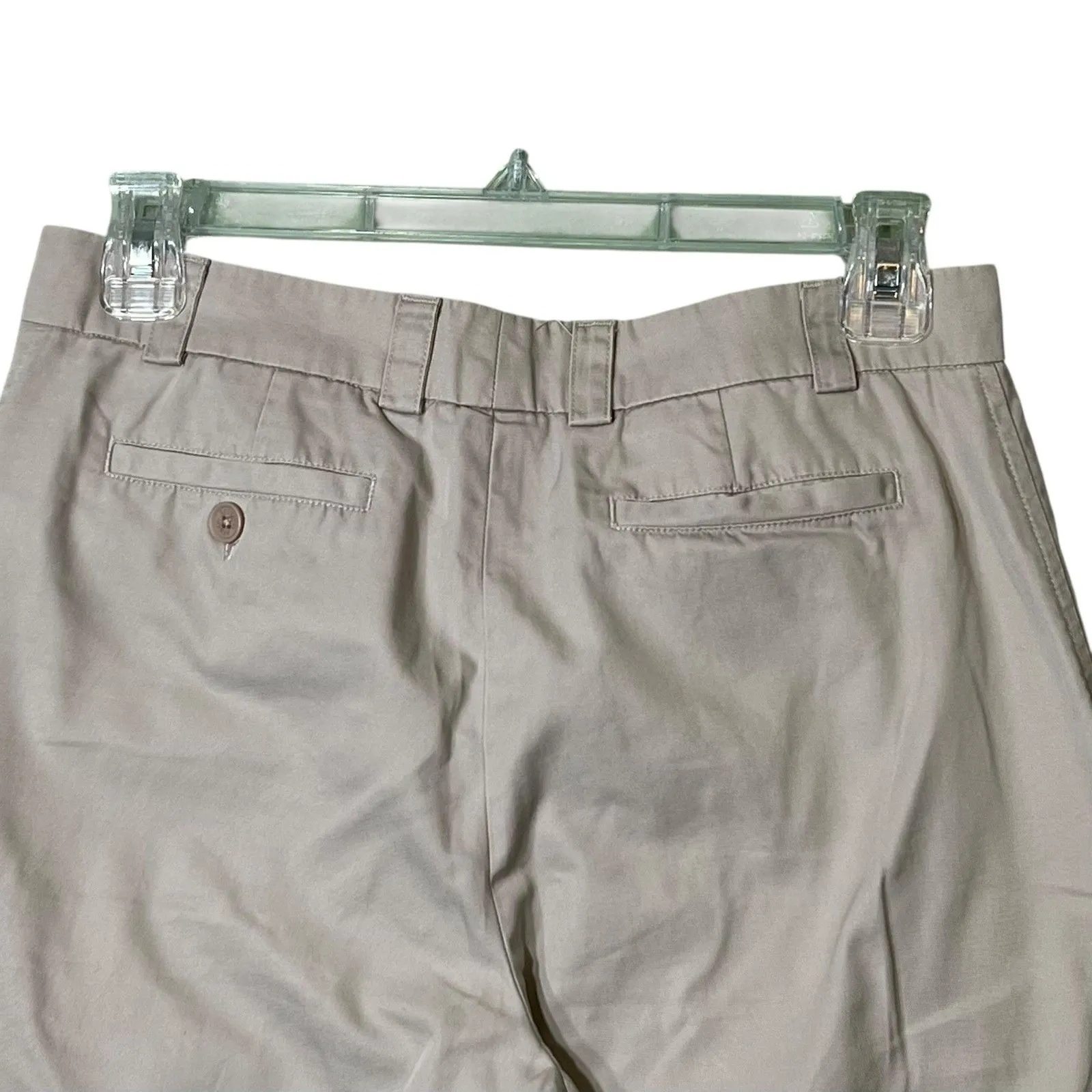 AX Armani Exchange Wide Leg Chino Pants Women's Size 0 Beige High Rise Casual - Image 11