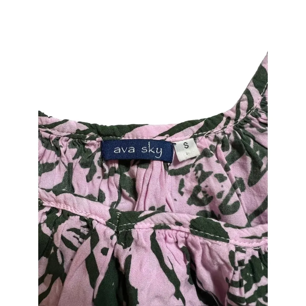 Ava Sky Women's Lavender Floral Blouse Purple - Image 3