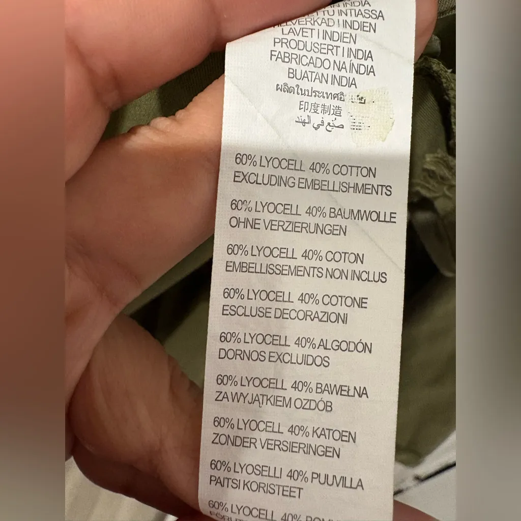 Cotton On Olive Green Button Down Shirt Size S - Image 8