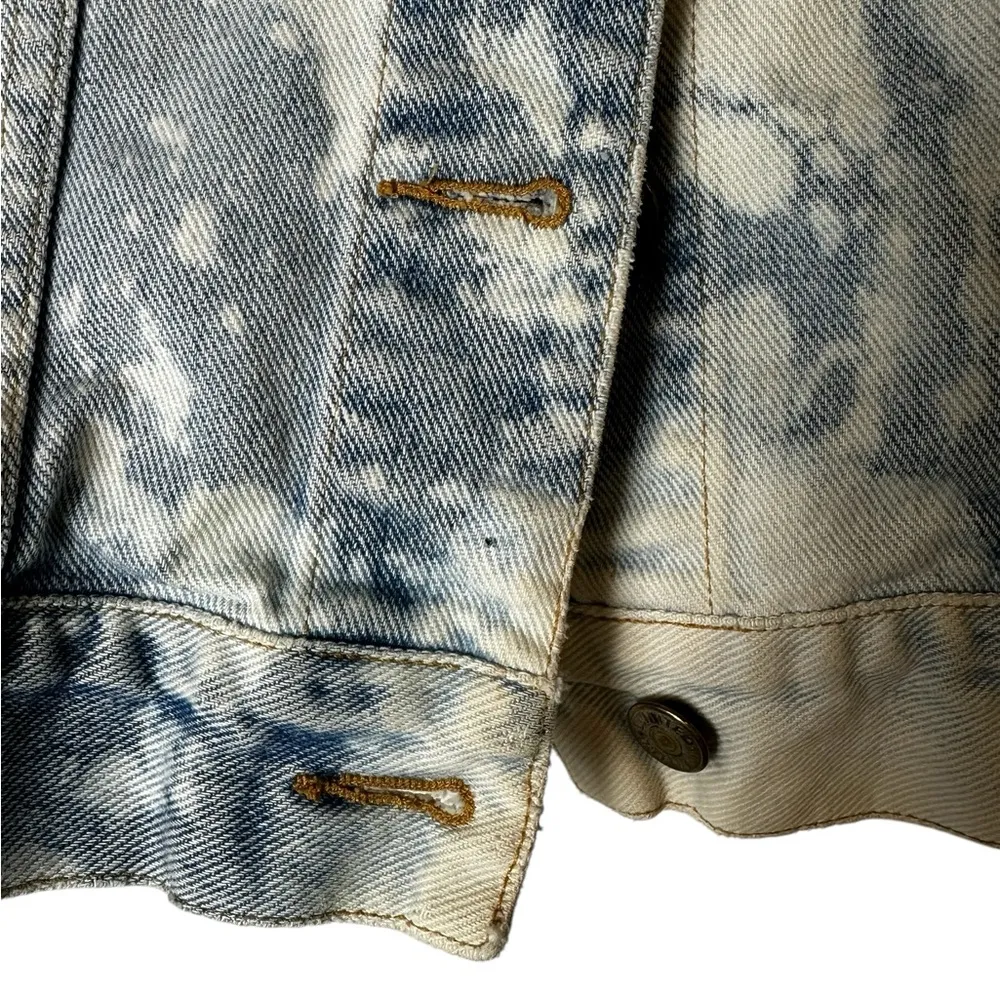 Vintage The Limited Denim Vest Acid Wash Boho 90s Grunge Festival Size Medium - Image 5