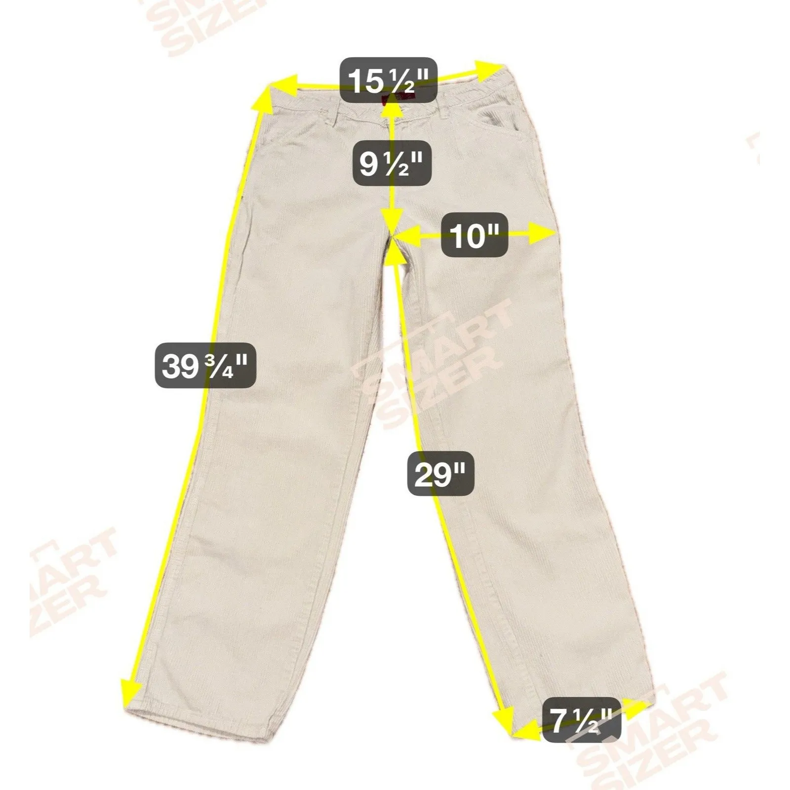 Dickies Carpenter Corduroy 90s Y2k Coastal Grunge Cotton Size 3/26” - Image 11