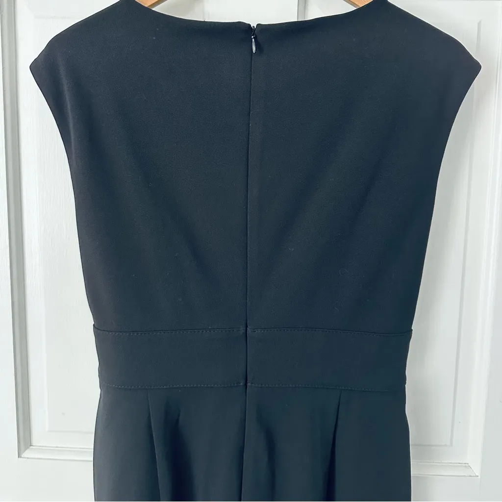 Calvin Klein Sleeveless Tie Belt Black Jumpsuit Cropped Wide Leg Size 12 - Image 4