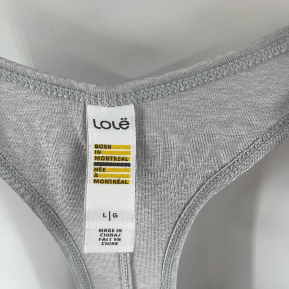 LOLE Tank Top Size Large Light Gray Racerback Athleisure Athletic Yoga Outdoor - Image 3