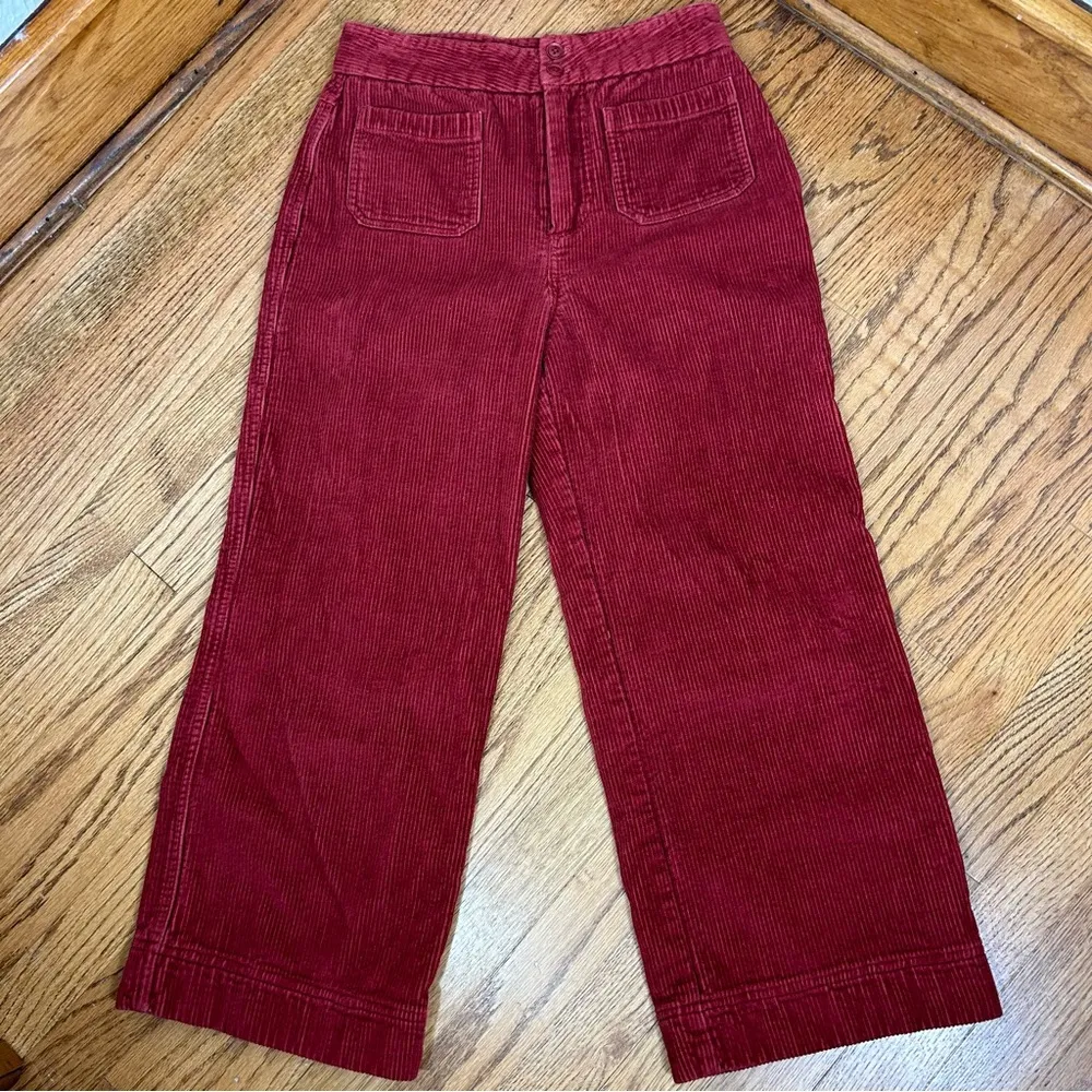 Marine Layer | Tally Pant In Rosewood Wide Leg Corduroy Pants Size 6 - Image 13