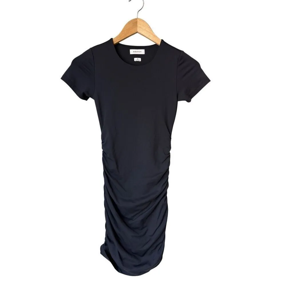 Aritzia Babaton Black Contour Ruched Mini Dress Size XS - Image 8