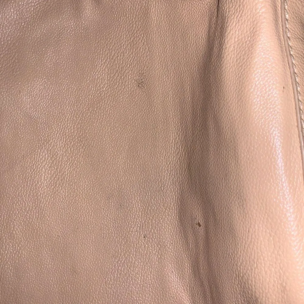 Old Navy Beige Faux Leather Tote Bag - Image 8
