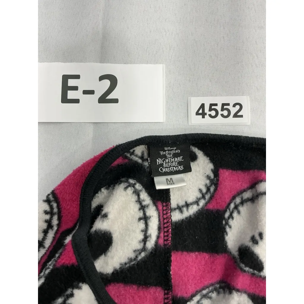 Womans Disney Tim Burtons The Nightmare Before Christmas 1 Pc Pjs M Pink Black - Image 3