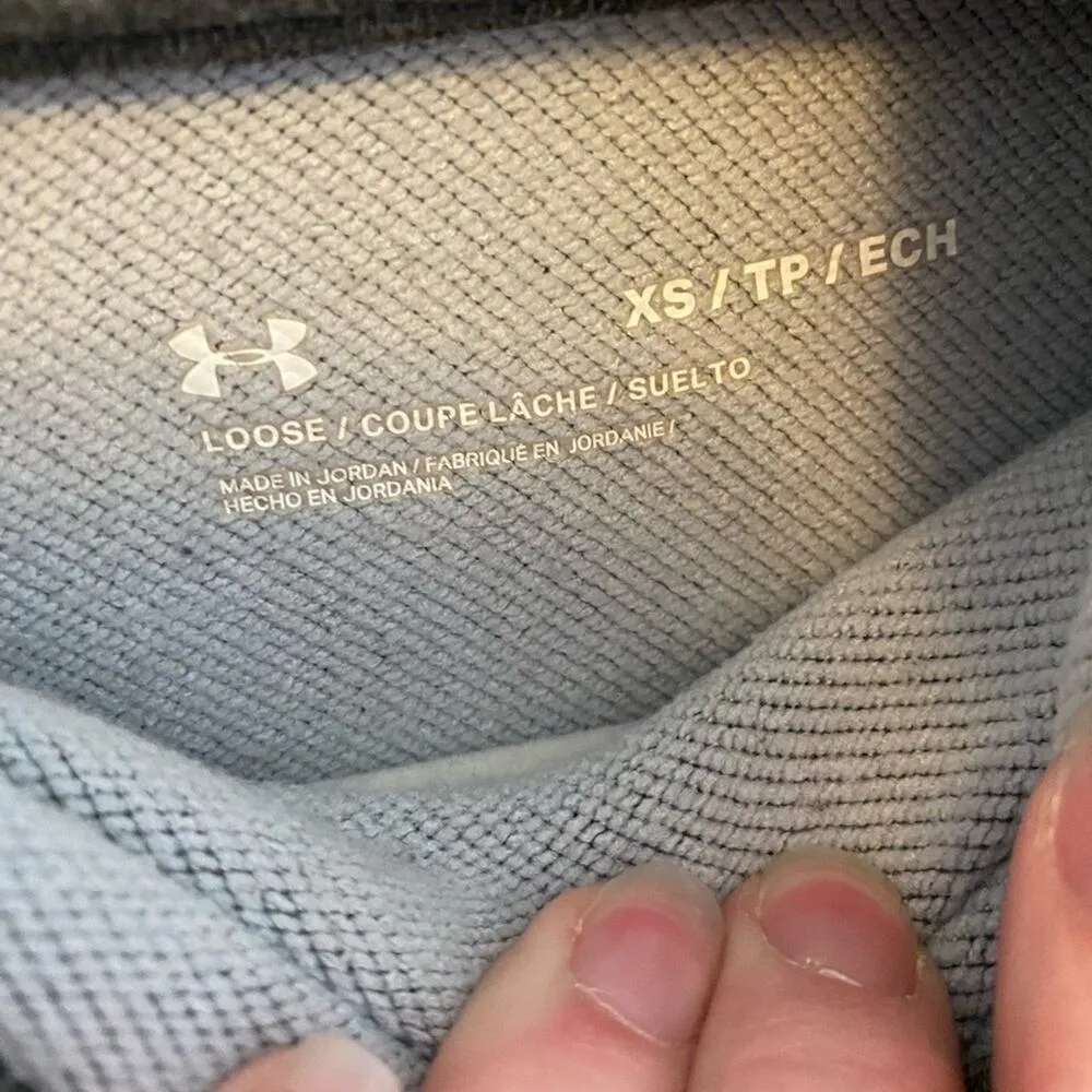 Under Armour Women’s Black Gray High Neck Mesh Pockets Sweatshirt Size XS - Image 7