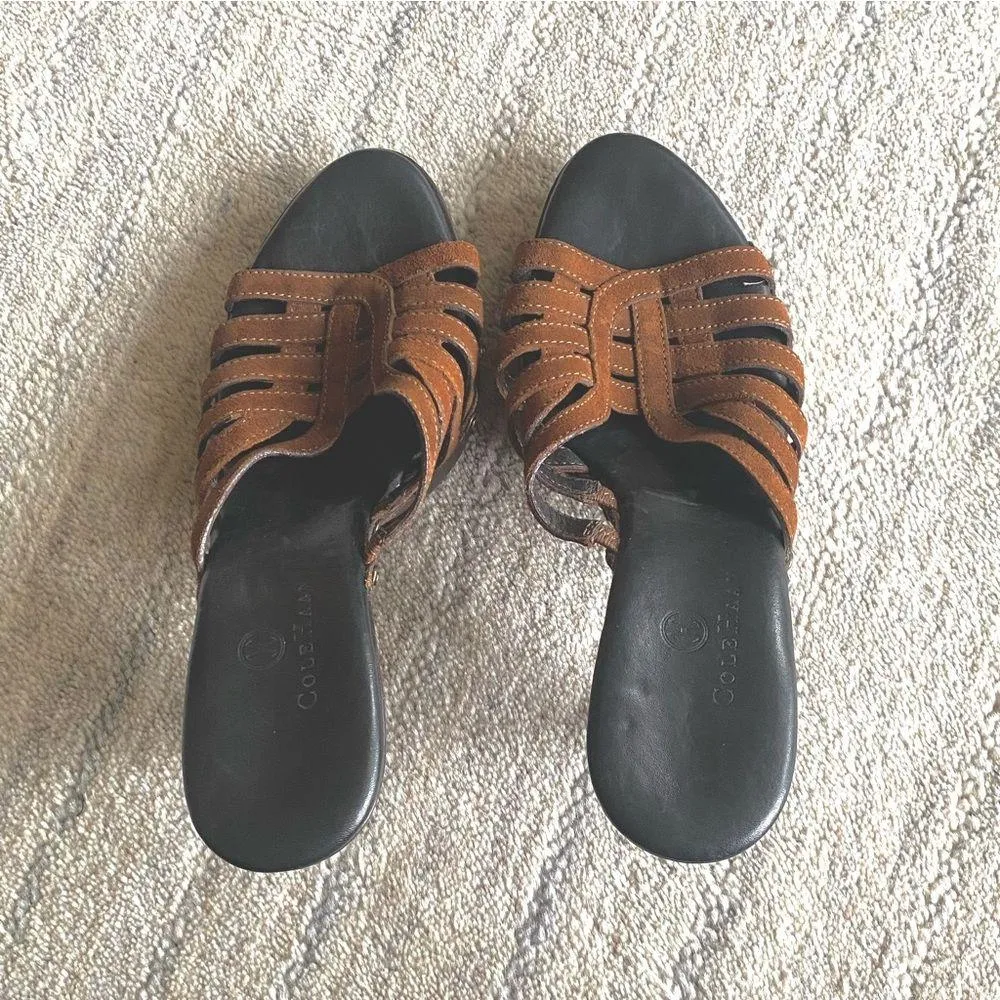 Cole Haan Clio Suede Designer Strappy Platform Heels - Image 6