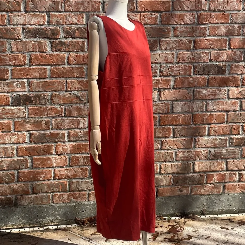 EXPRESS orange bodycon form fitting Sleeveless midi dress / XL / Excellent condition - Image 3