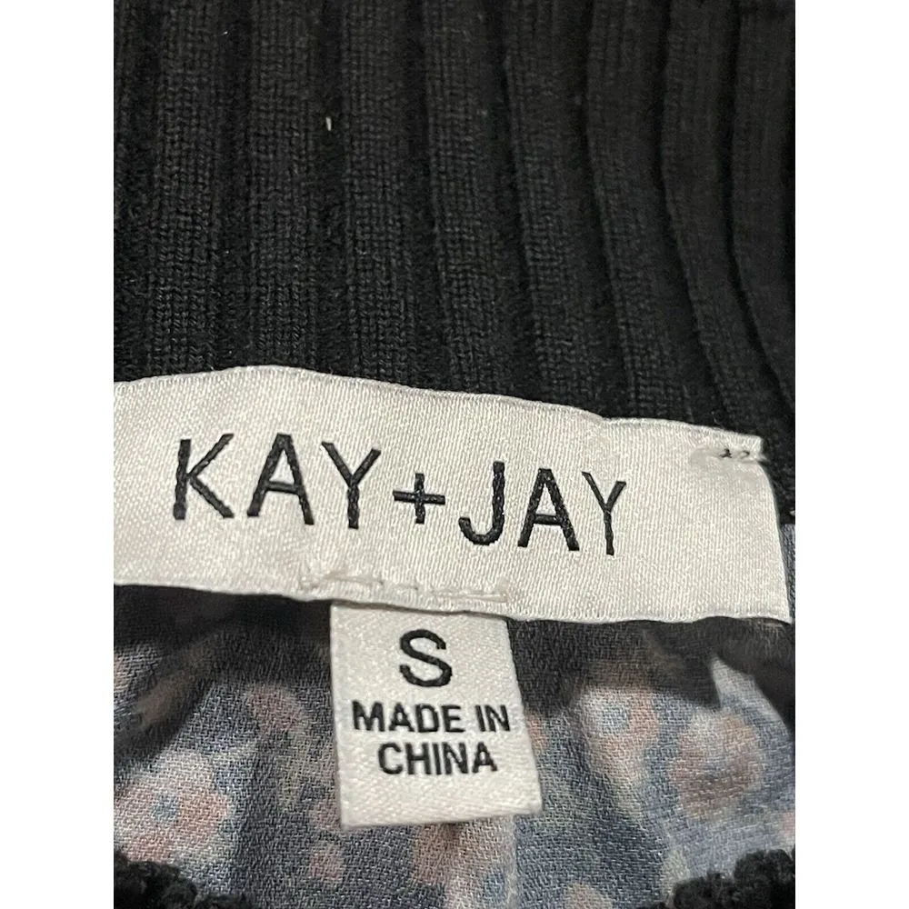 NWT Kay + Jay Floral print long sleeve‎ blouse women's size S D - Image 8