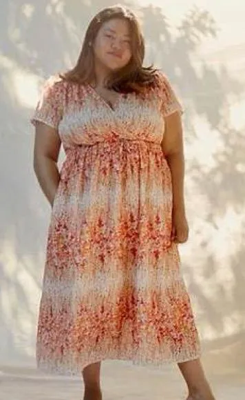 Christy Dawn- The Dawn Dress Sunset Gladiola 100% Organic Cotton Maxi- Size 1X - Image 1