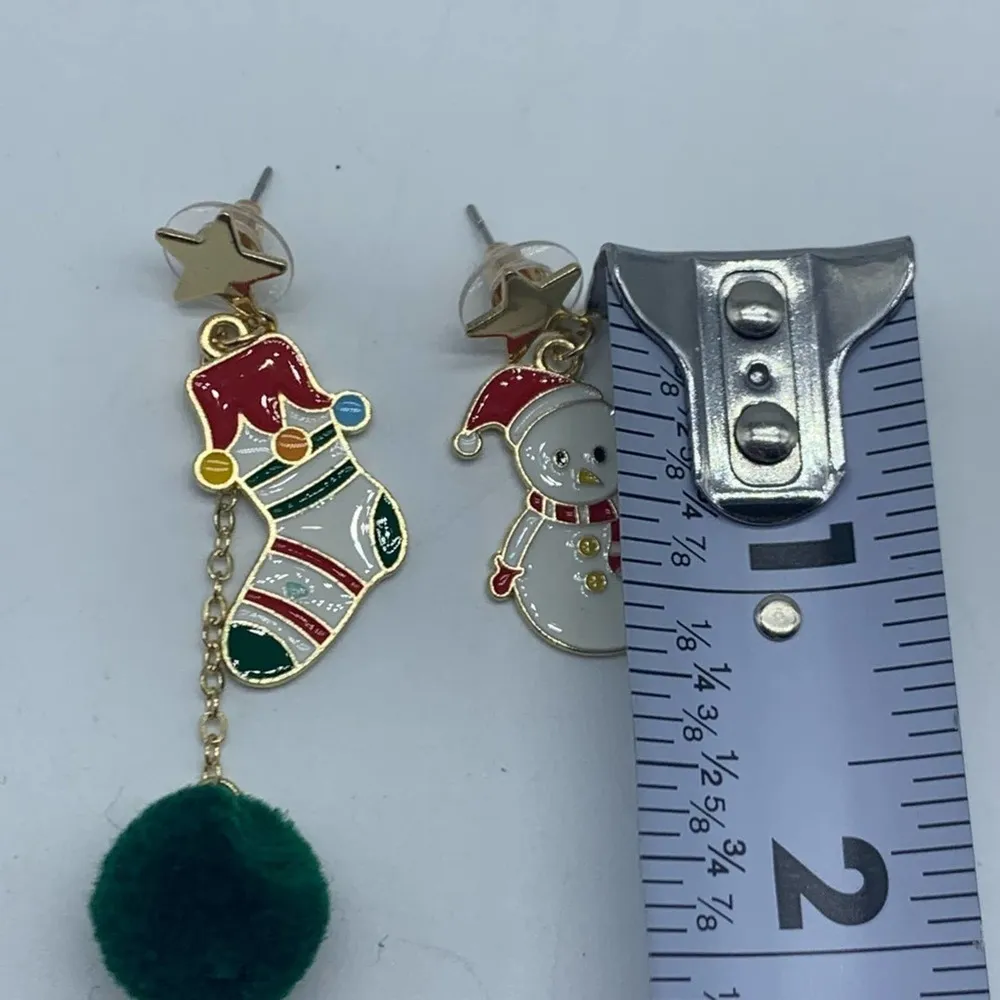 NEW Christmas snowman & stocking fashion earrings - Image 7