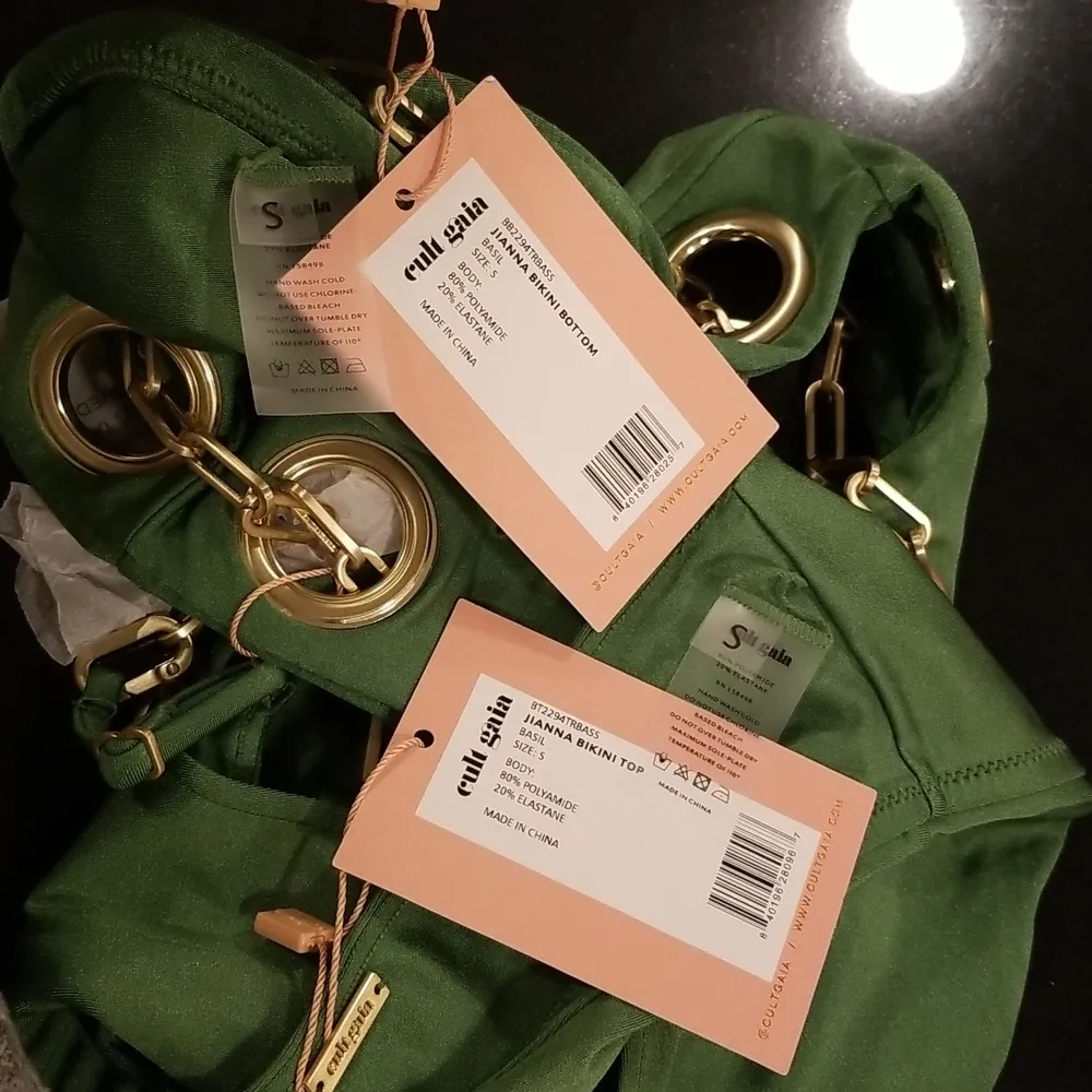 💕CULT GAIA💕 Jianna Bikini Top + Bottom Set ~ Basil Green Small S NWT - Image 16