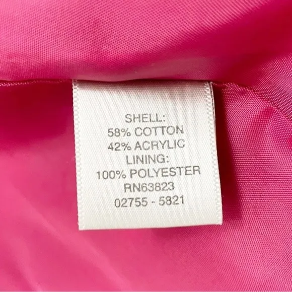 Christopher & Banks Preppy Pink Black Plaid Duffel Peacoat Women’s Size Medium - Image 10