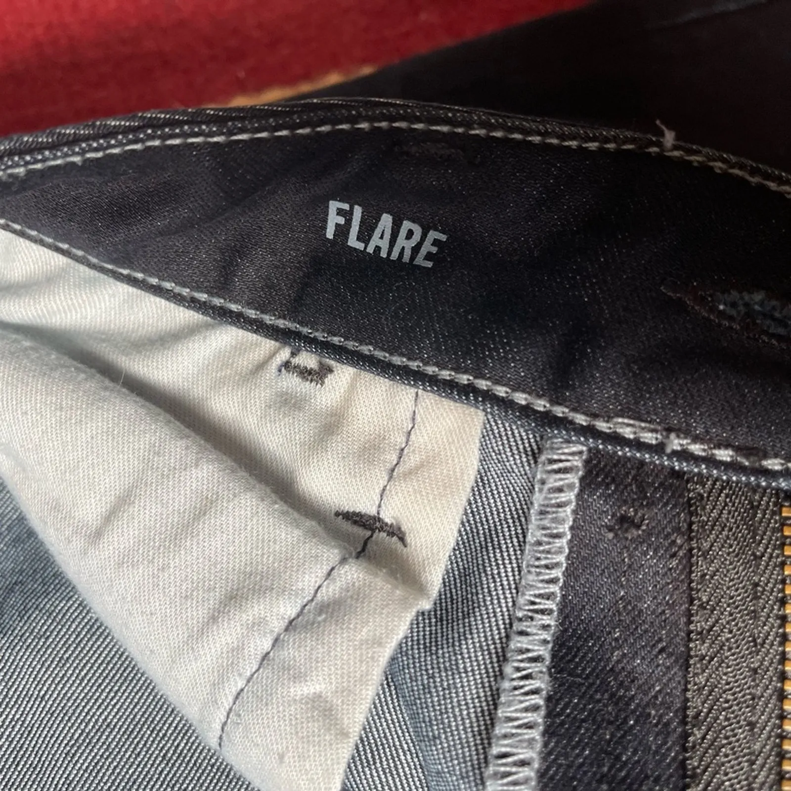 Banana Republic Womens 26  Super Dark Wash Low Rise Flare Jeans - Image 7