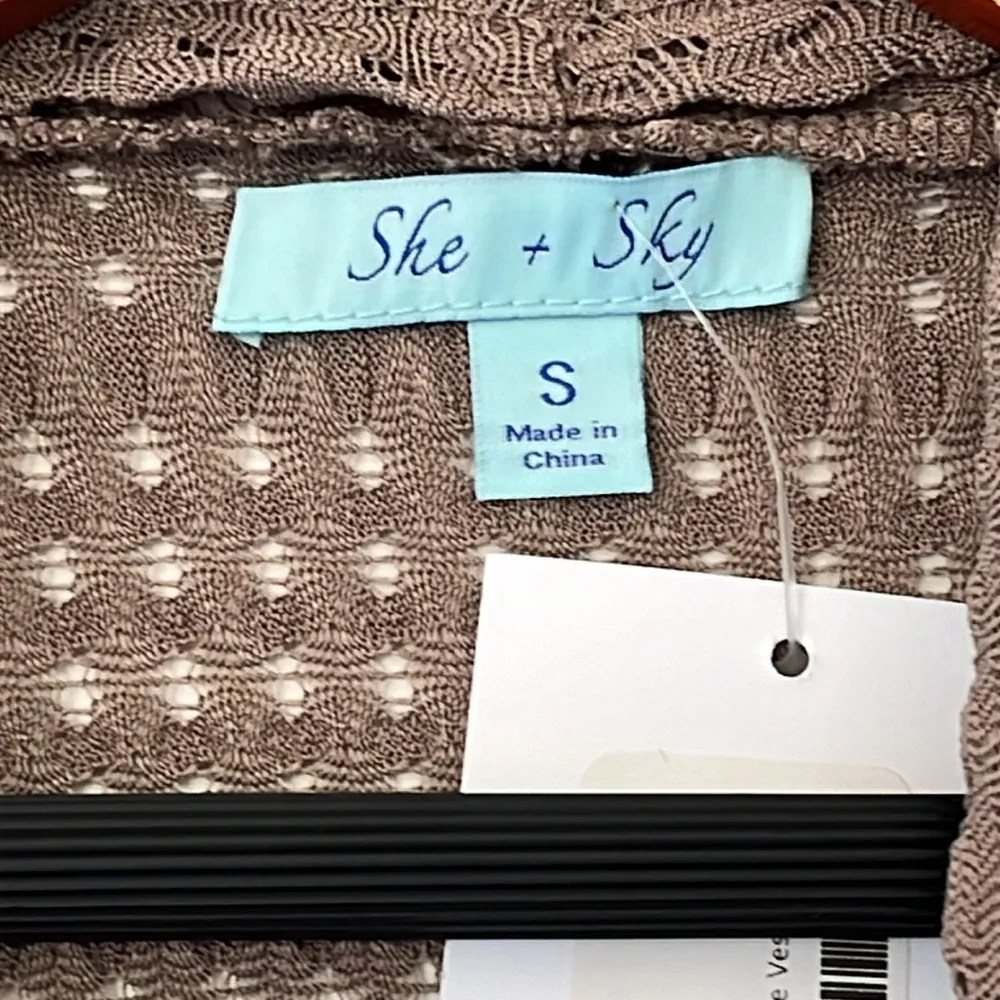 NWT She + Sky Sleeveless Mocha Vest - Image 3