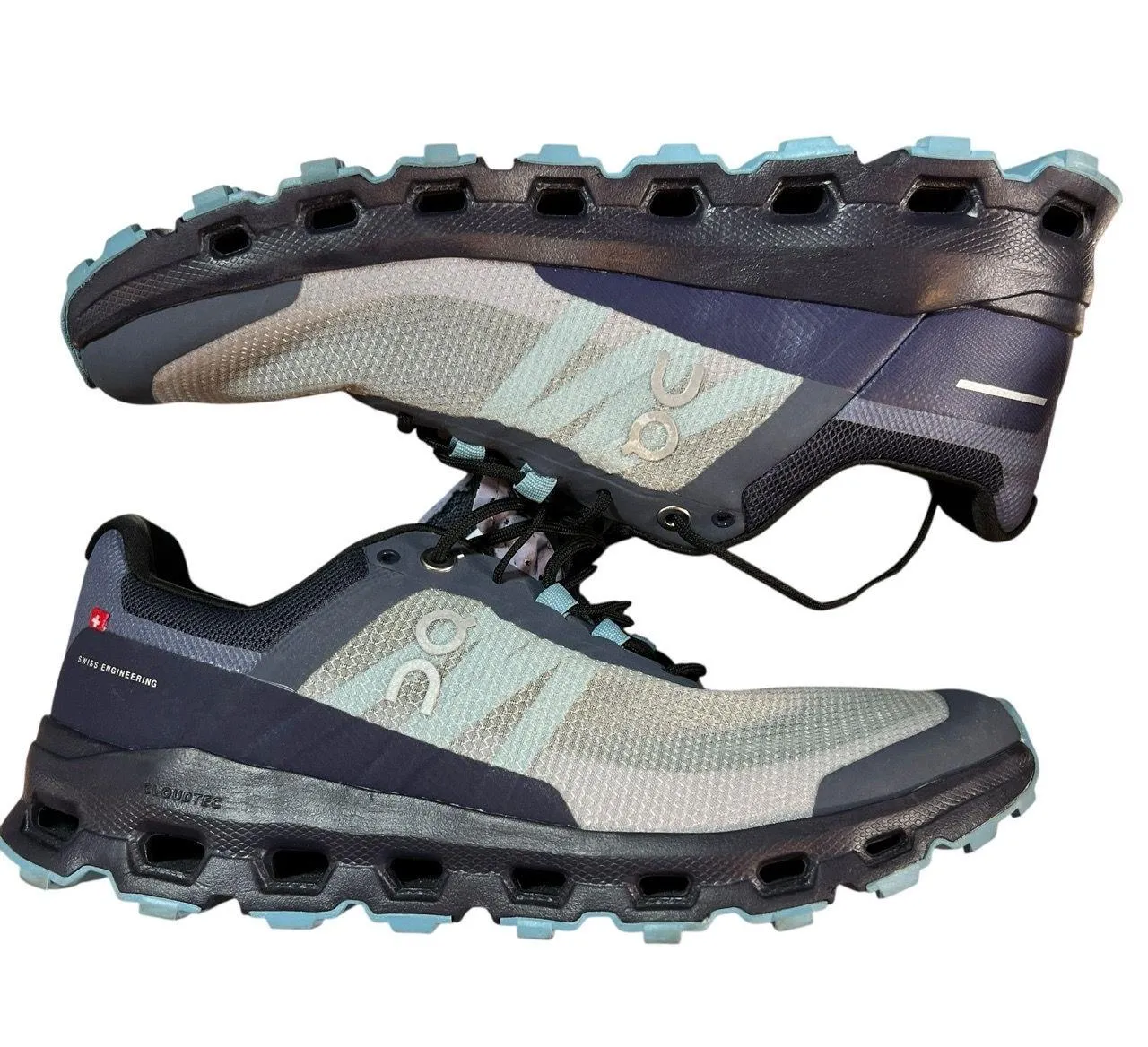 On Cloudvista Trail Running Shoes Women’s 9 EU 40.5 Gray Blue Helion Cushion - Image 5