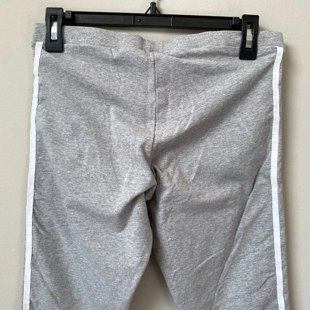 Adidas Women's Medium Classic 3 Stripes Gray Gym Jogging Tight Leggings CY4761 - Image 12