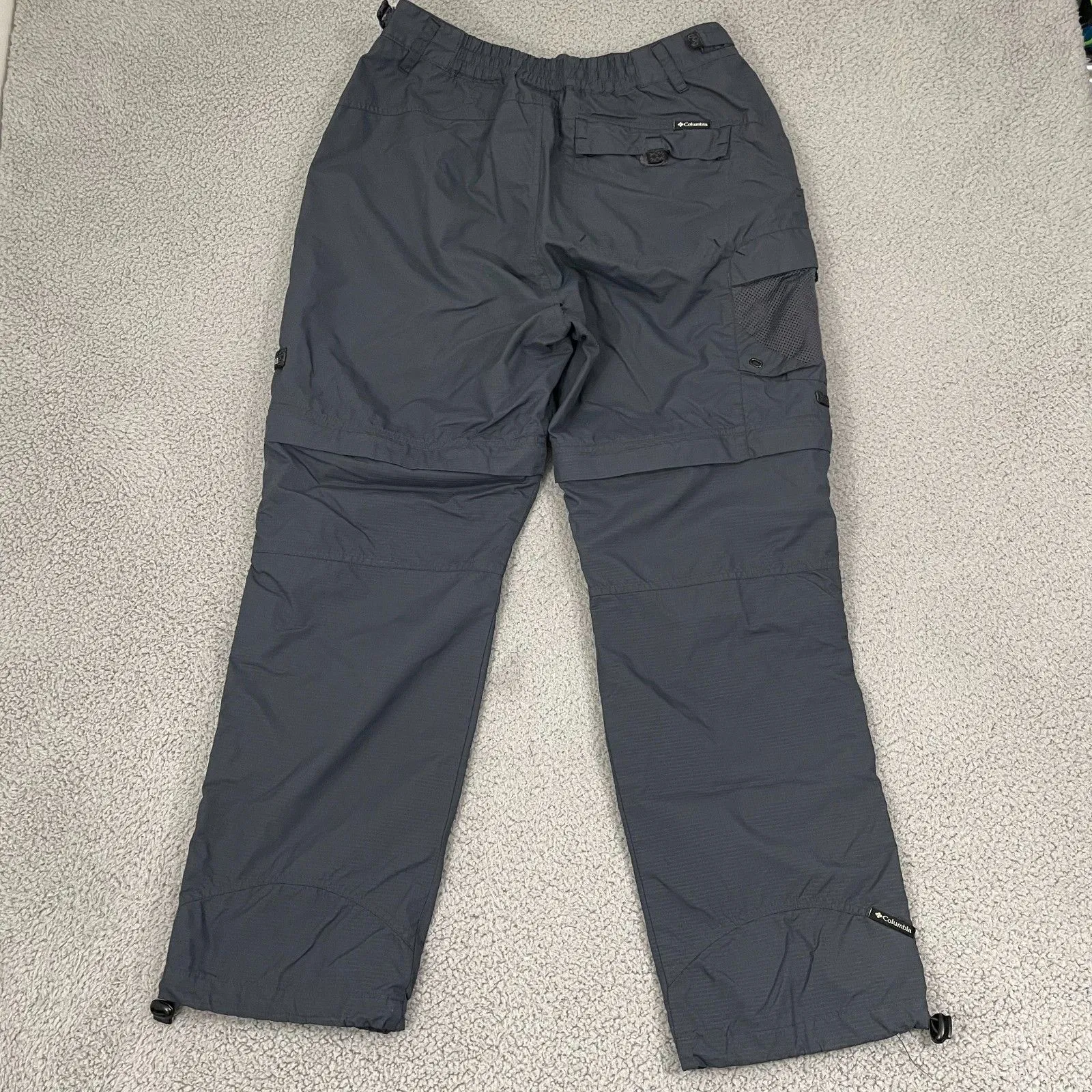 Vtg Columbia Convertible Pants Women L Gray Nylon Hiking Outdoor Gorpcore Cargo - Image 6